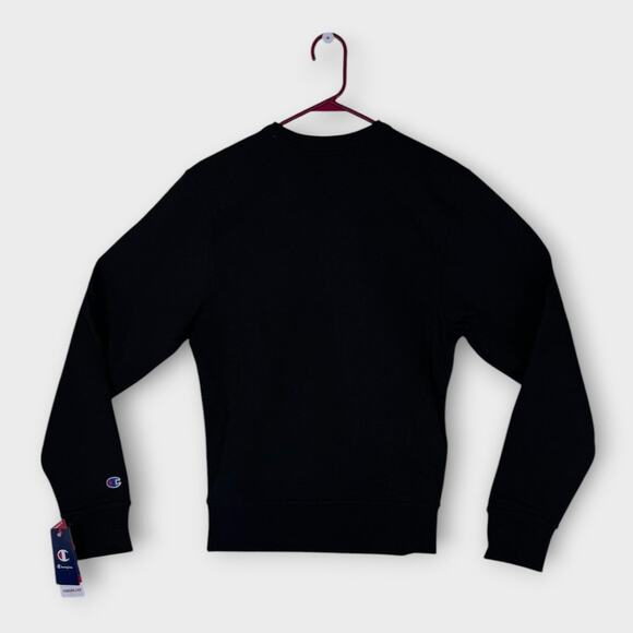 Champion Mens Power Blend Standard Fit Fleece Crewneck Sweatshirt Black XS - Picture 5 of 13